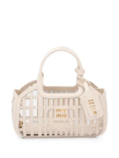 Geantă shopper Miu Miu din piele