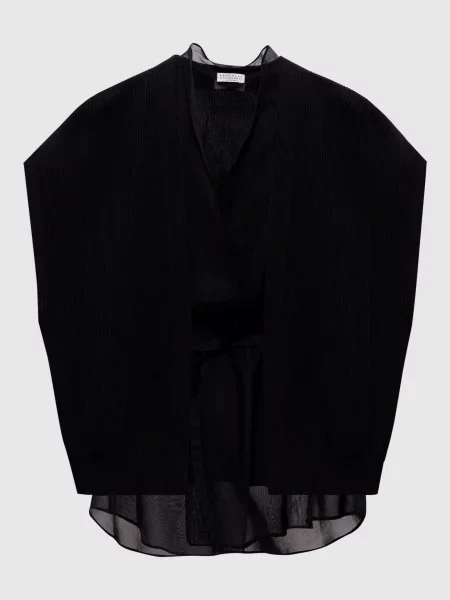 Кардиган на запах Brunello Cucinelli чорний