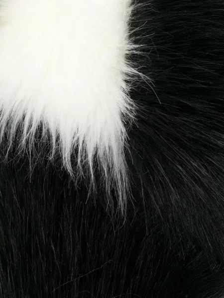 Blană artificială fular Off-white alb
