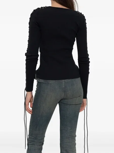 Топ Balenciaga с дантела черно