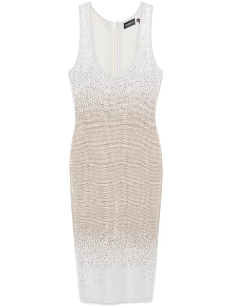 Sukienka midi Retrofete do kolan garniturowa szara