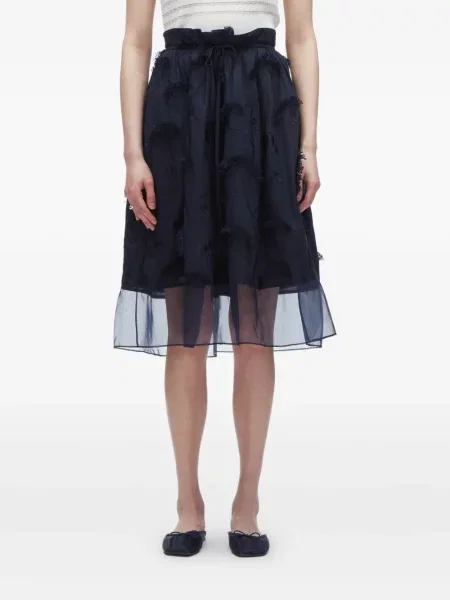 Fustă midi 3.1 Phillip Lim până la genunchi albastru