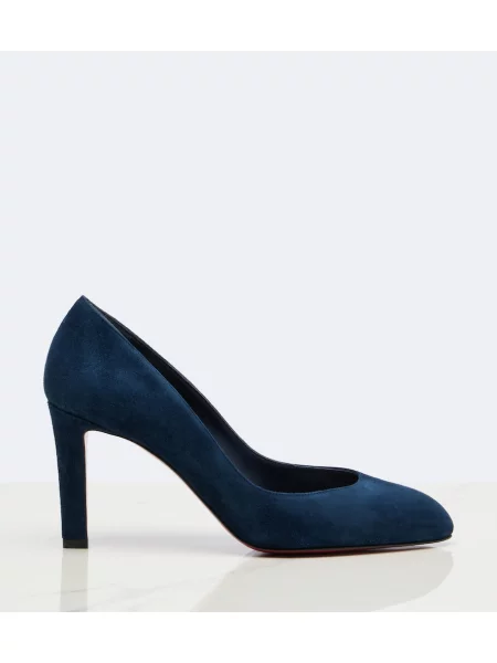 Semišové lodičky Christian Louboutin modrá
