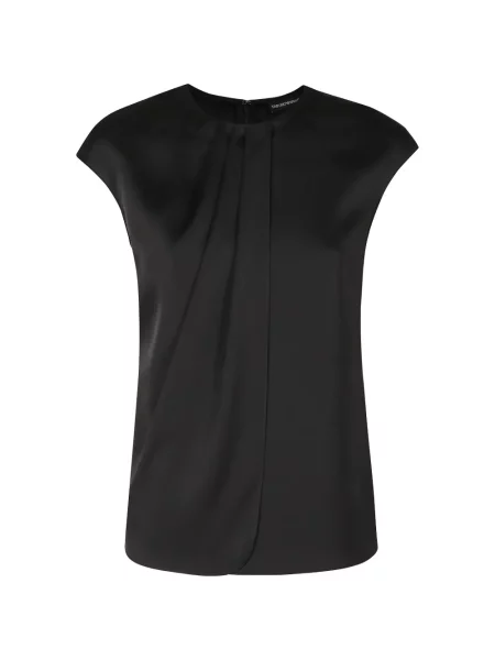 Bluză Emporio Armani din satin negru