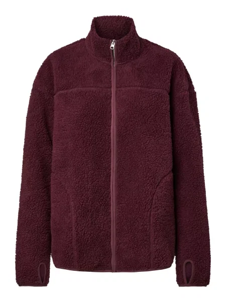 PIECES Jachetă fleece PCSadia vin roșu