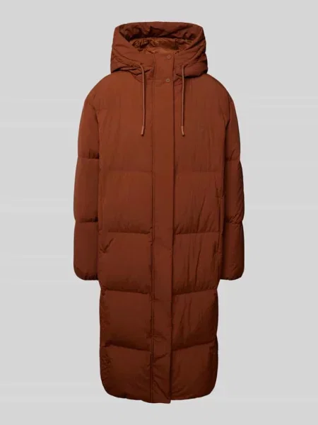 Płaszcz pikowany z nadrukiem z logo model ‘Fini’ Hugo brązowy