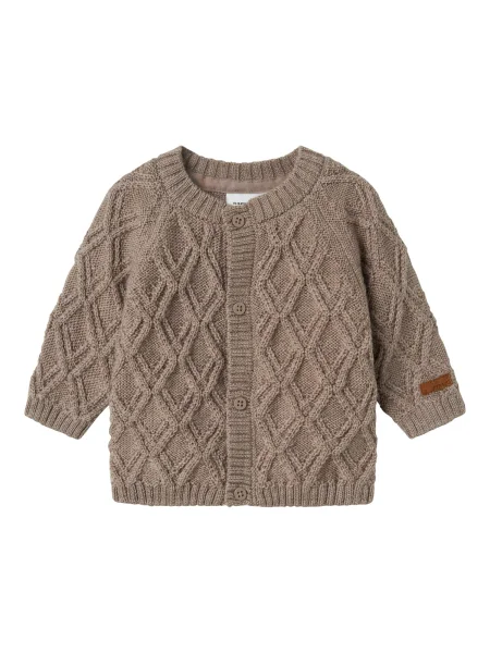 NAME IT Geacă tricotată NBNWRUNI taupe gri