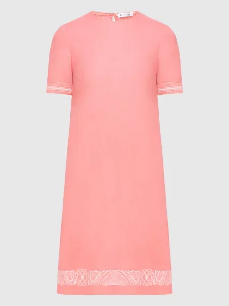 Льняное платье Loro Piana красное