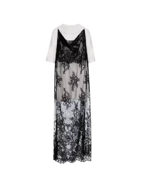 Rochie maxi Hamza din dantelă negru