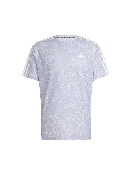Tricou Adidas cu dungi alergare gri