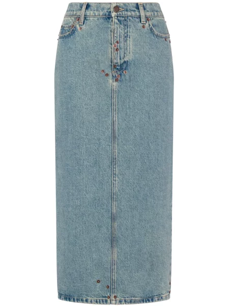 Fustă din denim Moschino albastru