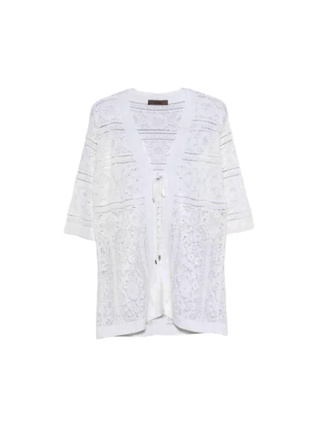 Kardigan D.exterior z dekoltem w serek biały