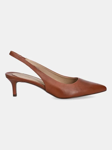 Pantofi cu toc Lauren Ralph Lauren din piele maro