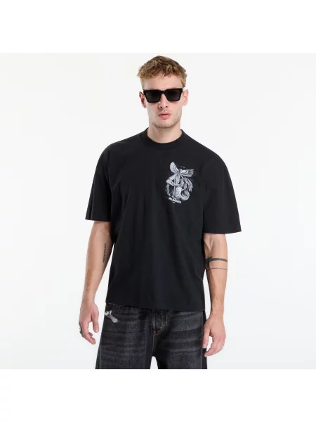 T-shirt AllSaints Seraph Ss Crew Washed Black S czarna