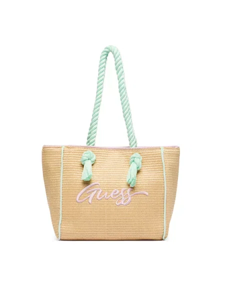 Guess Ročna torba Rjava bež