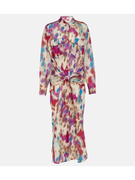 Sukienka koszulowa Marant Etoile z nadrukiem garniturowa