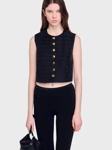 Жилет Sandro чорний