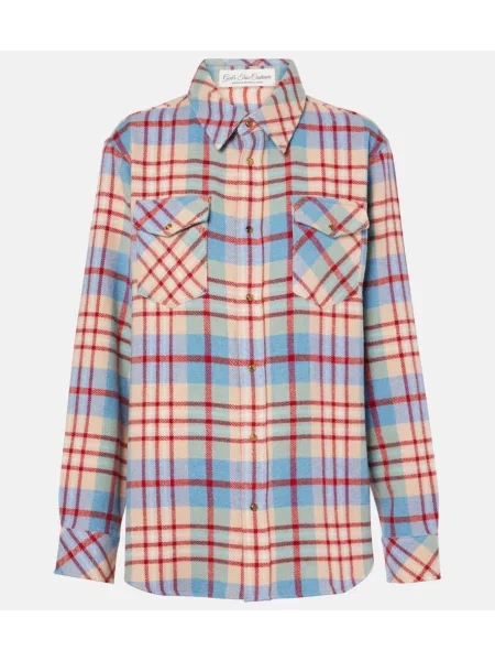 Cămașă God's True Cashmere din cașmir în carouri