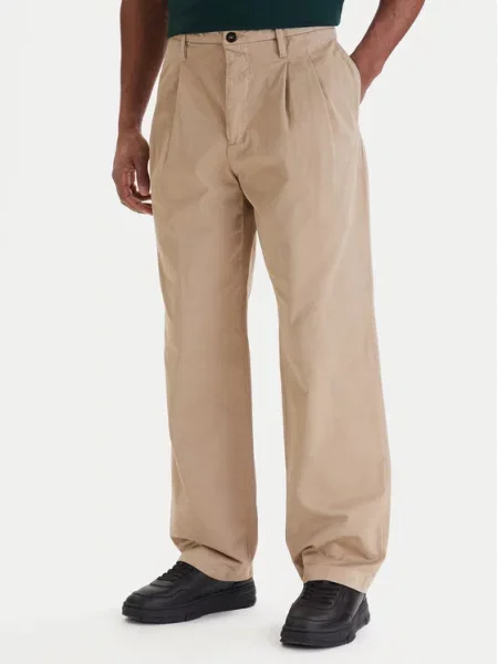 Kalhoty z materiálu C.P. Company béžové