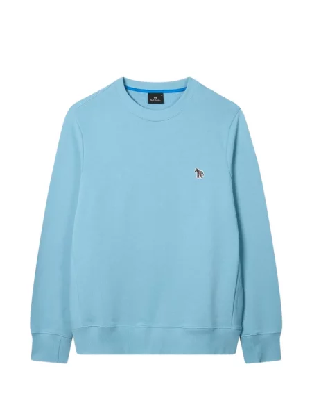 Суитчър Ps Paul Smith с кръгло деколте с принт зебра синьо