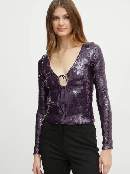 Блузка Bardot VERONA однотонна фіолетовий