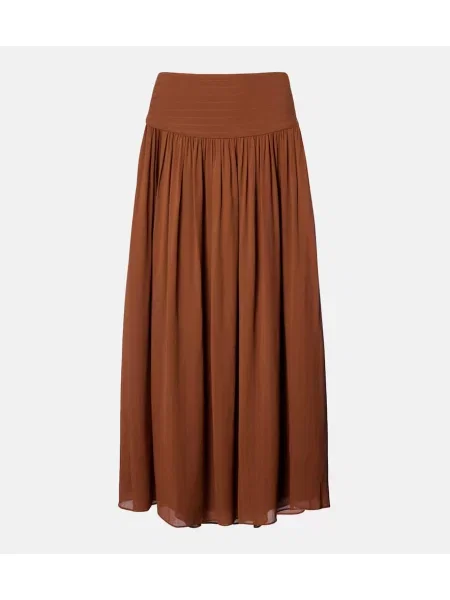 Fustă midi Joseph până la genunchi maro