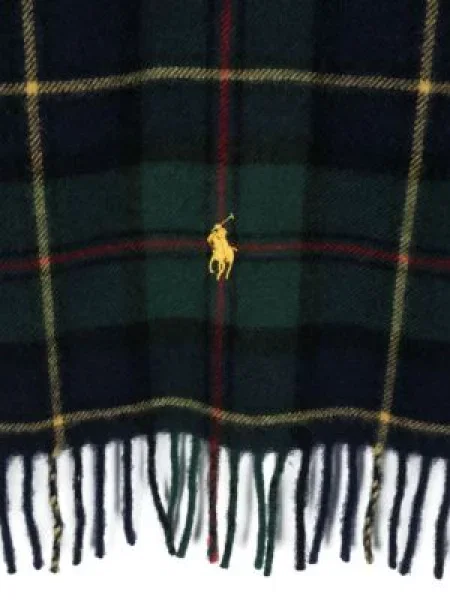 Pledas raštuotas šilkinis kepurė su snapeliu Polo Ralph Lauren mėlyna