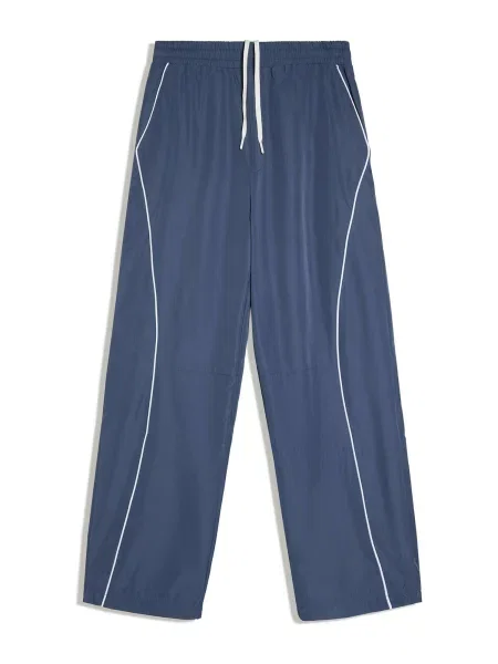 Bershka Pantaloni albastru gențiană alb