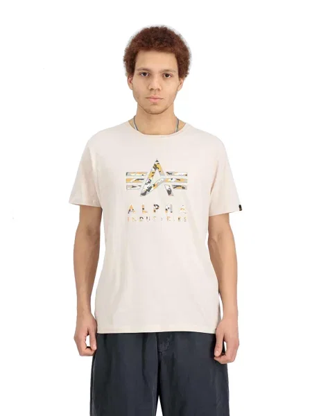 ALPHA INDUSTRIES Tricou Camo PP T' alb