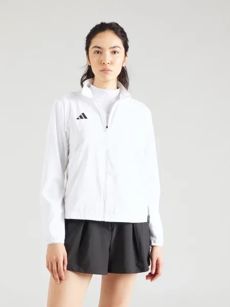 ADIDAS PERFORMANCE Športna jakna Adizero Essentials črna bela