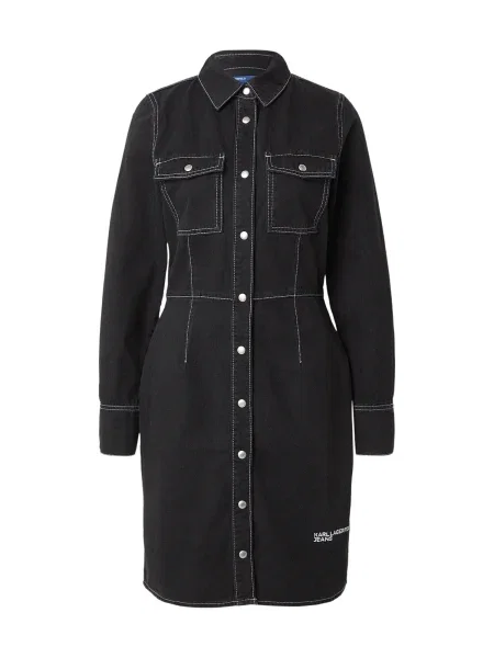 KARL LAGERFELD JEANS Dolga srajca črna bela