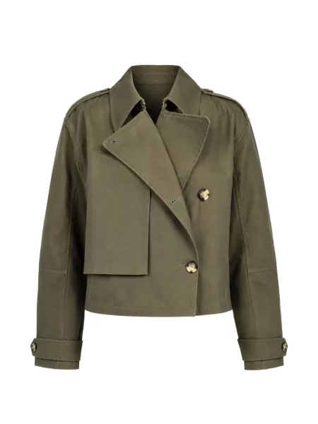 Decupat geacă Rag & Bone cu două rânduri de nasturi verde