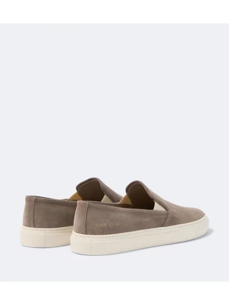 Chiloți Common Projects din piele de căprioară slip-on gri