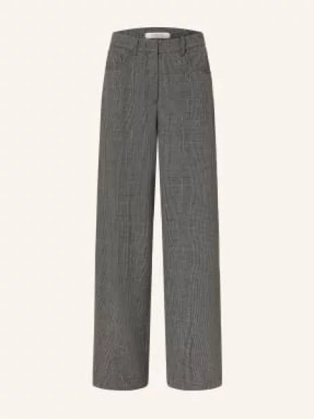 Dorothee Schumacher Spodnie Typu Marlena Graphic Twist grau białe