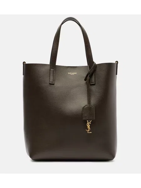 Geantă shopper Saint Laurent din piele verde