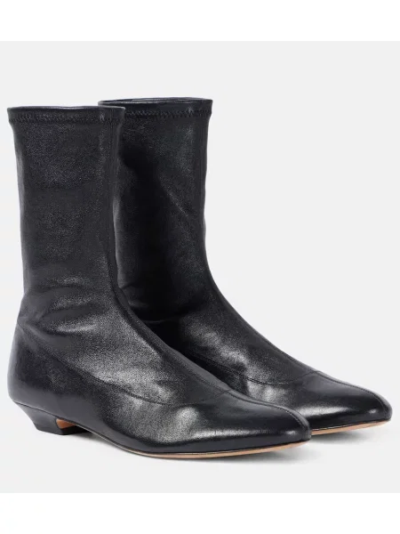 Cizme scurte Khaite din piele negru