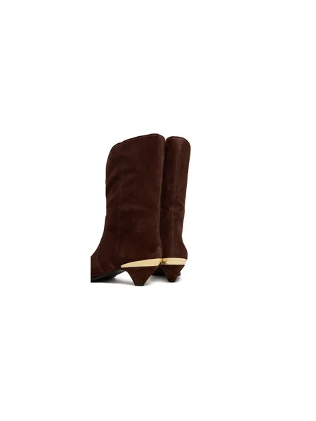 LOVE MOSCHINO Členková obuv hnedá