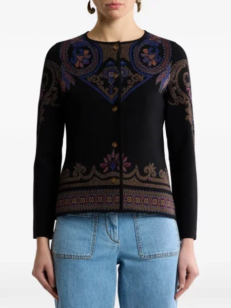 Cardigan Etro din jacard negru