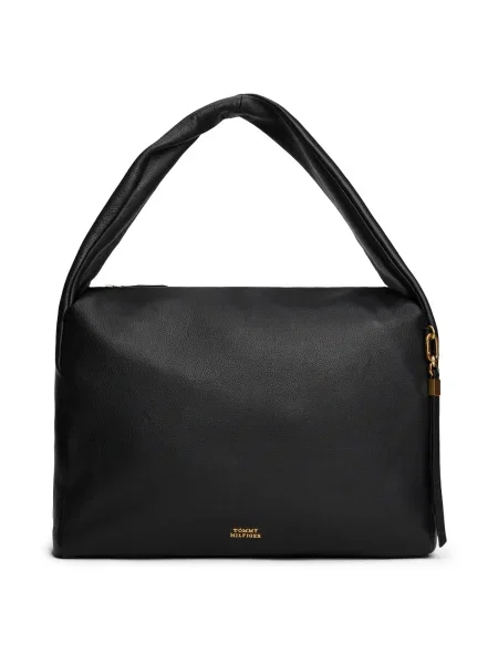 Geanta de piele Tommy Hilfiger din piele negru