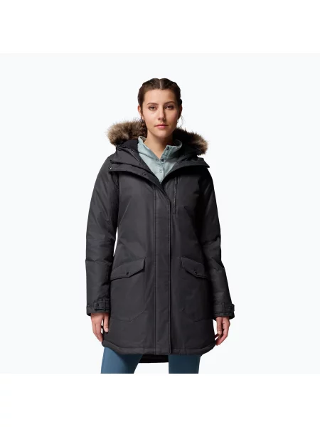 Palton izolat pentru femei Columbia Suttle Mountain Long Insulated black negru