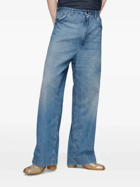 Pantaloni Maison Margiela albastru