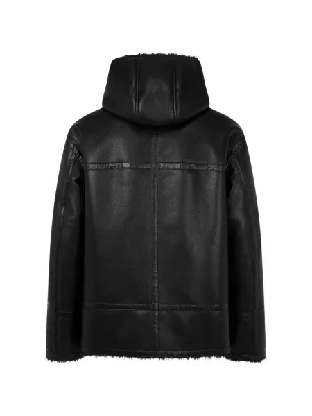 Geacă Tomboy din fleece cu glugă negru