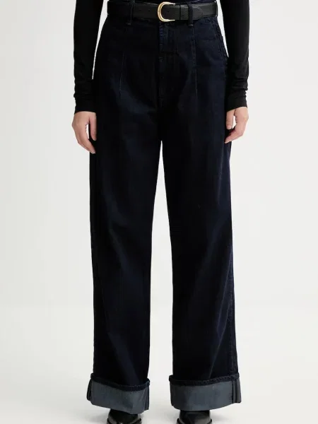 G-Star jeansy 0 high waist granatowe