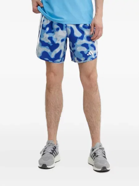 Pantaloni scurți Adidas alergare cu decolteu rotund plasă negru