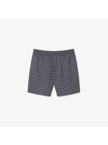 Lacoste Szorty Z Nadrukiem I Relaxed Fit granatowe