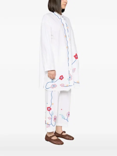 Rochie tip cămașă Forte_forte alb