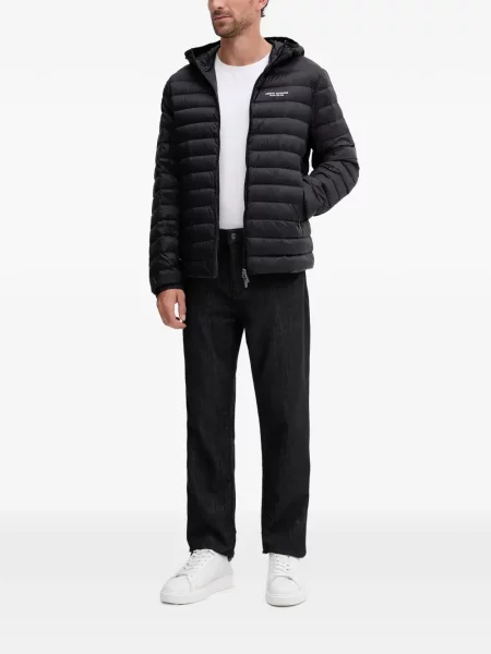 Geacă Armani Exchange cu glugă negru