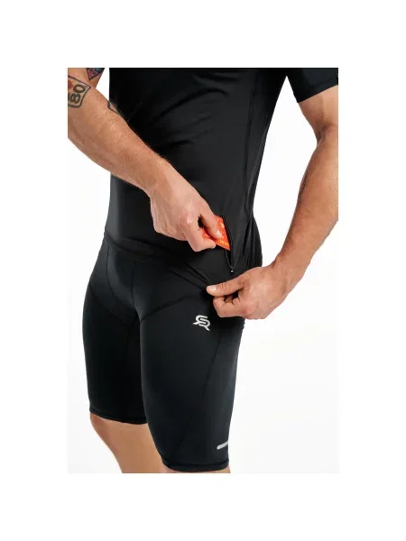 Koszulka fitness szybkoschnąca Rough Radical Vital Zip czarna
