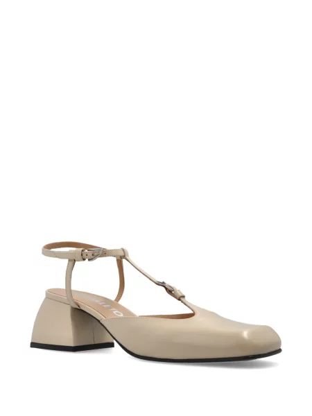 Pantofi cu toc Nodaleto din piele cu bretele