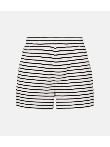 Pantaloni scurți Veronica Beard cu dungi alb
